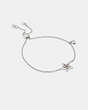COACH®,PAVE STAR SLIDER BRACELET,n/a,Silver,Front View