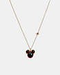 COACH®,DISNEY MICKEY MOUSE X KEITH HARING NECKLACE,Brass,Gold,Front View