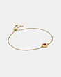 COACH®,OPEN CIRCLE STONE SLIDER BRACELET,Red/Gold,Inside View,Top View