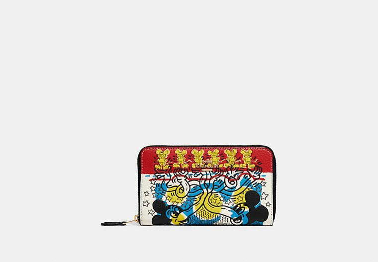 Disney Mickey Mouse X Keith Haring Medium Id Zip Wallet