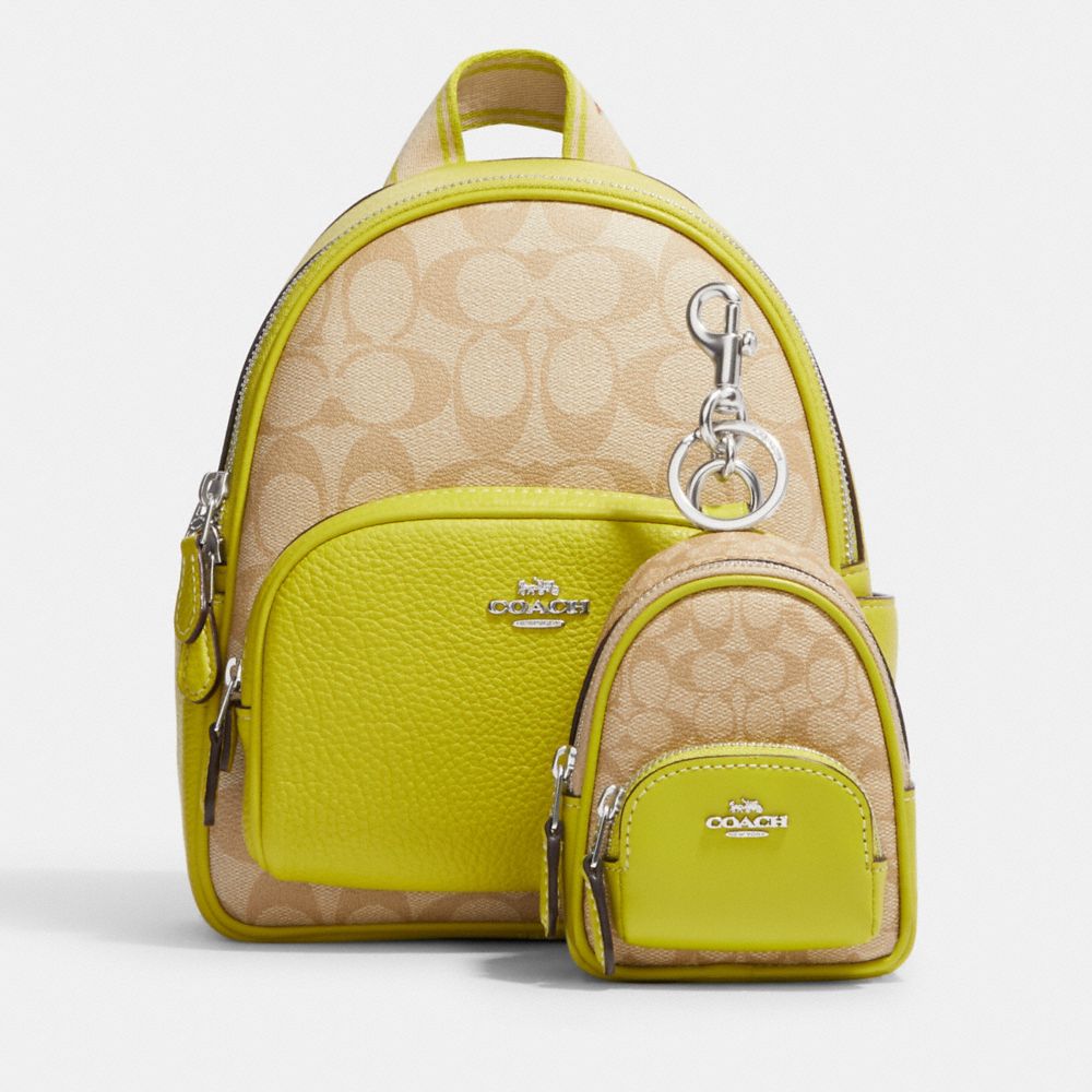 Coach Mini Court Backpack Bag Charm In Signature Canvas c7803