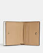 COACH®,PEPPER WALLET IN SIGNATURE CANVAS,Signature Coated Canvas,Gold/Khaki/Chalk,Inside View,Top View