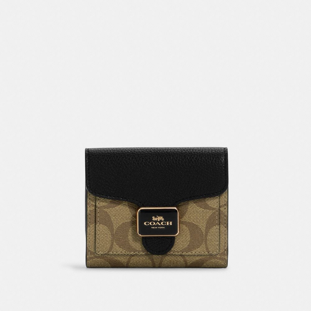 Coach Womens Refined Card Case in Signature Jacquard,  Charcoal/Black : Clothing, Shoes & Jewelry