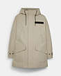 COACH®,PARKA COUCHE,Polyester,Beige,Front View