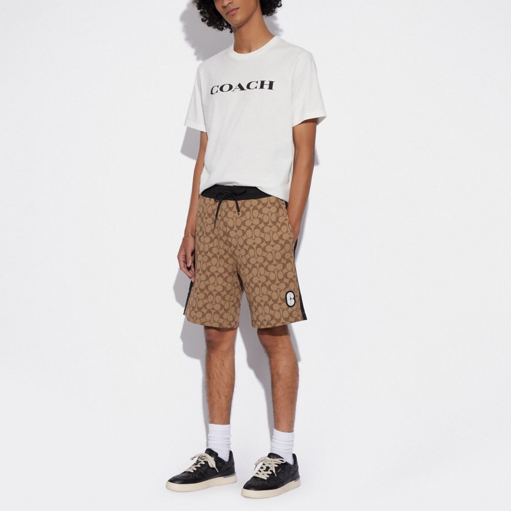 COACH®  Drawstring Shorts With Patches