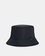 COACH®,REVERSIBLE NYLON BUCKET HAT,Nylon,Sky Captain/Chambray Signature,Front View