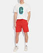 COACH®,LOUNGE SHORTS,Fabric,Miami Red,Scale View
