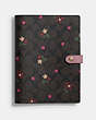 Notebook In Signature Canvas With Heart Petal Print