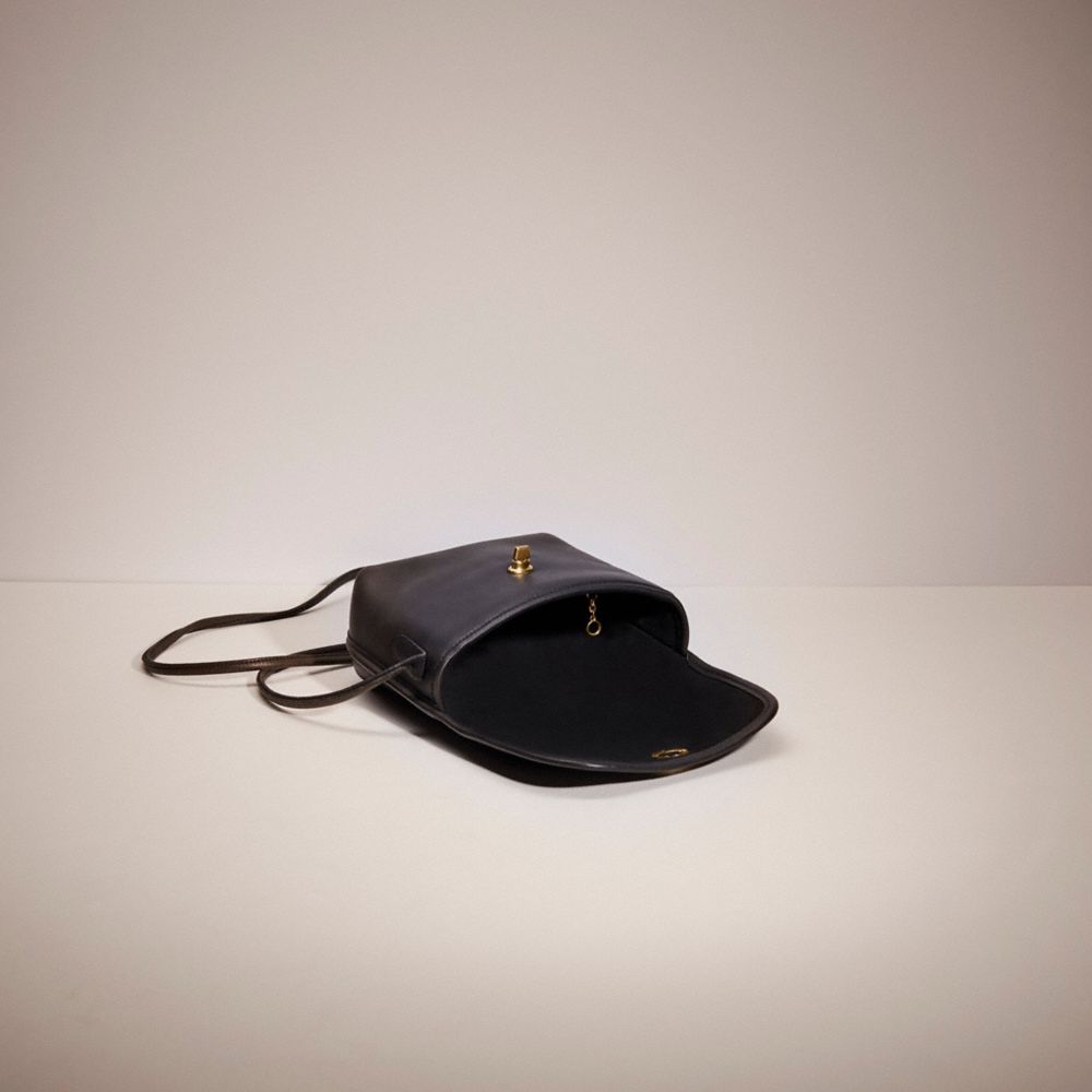 ★美品・希少色★OLD COACH QUINCEY BAG ダークネイビー 良品】COACH コーチ ビンテージ ショルダーバッグ レザー ダーク