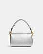 COACH®,PILLOW TABBY SHOULDER BAG 18,Smooth Leather,Mini,Brass/Metallic Silver,Back View