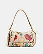 COACH®,SOFT TABBY SHOULDER BAG WITH FLORAL BOUQUET PRINT,Medium,Floral,Brass/Ivory,Front View