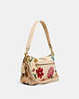 COACH®,SOFT TABBY SHOULDER BAG WITH FLORAL BOUQUET PRINT,Medium,Floral,Brass/Ivory,Angle View