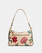 COACH®,SOFT TABBY SHOULDER BAG WITH FLORAL BOUQUET PRINT,Medium,Floral,Brass/Ivory,Back View