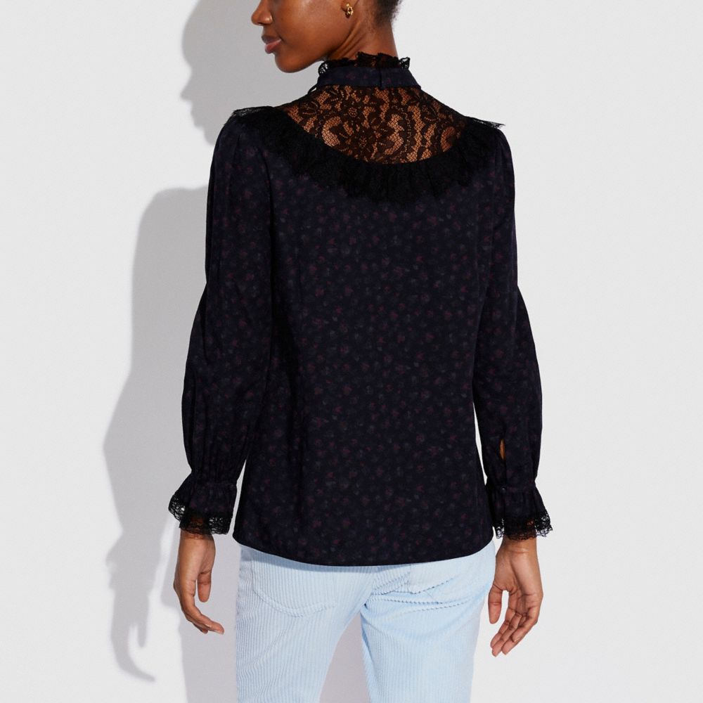 COACH®,Lace Blouse,,Scale View
