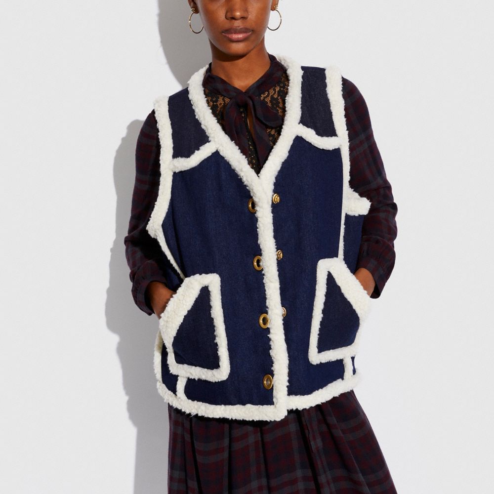 Coach X Schott Denim Vest