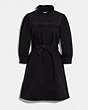 COACH®,DENIM DRESS,cotton,Black,Front View