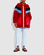 COACH®,COLORBLOCKED SKI SHEARLING JACKET,shearling/Nylon,Red/Dark Navy,Scale View