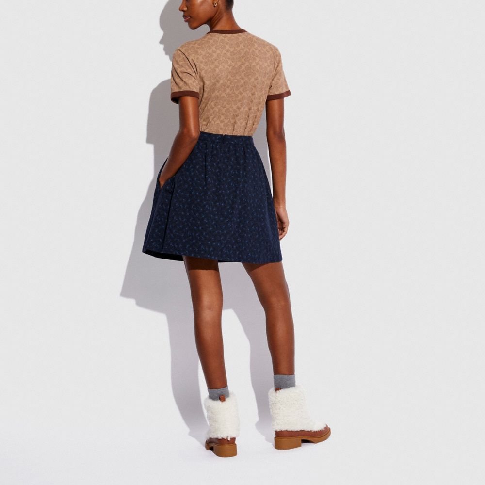 Mini Quilted Skirt In Organic Cotton