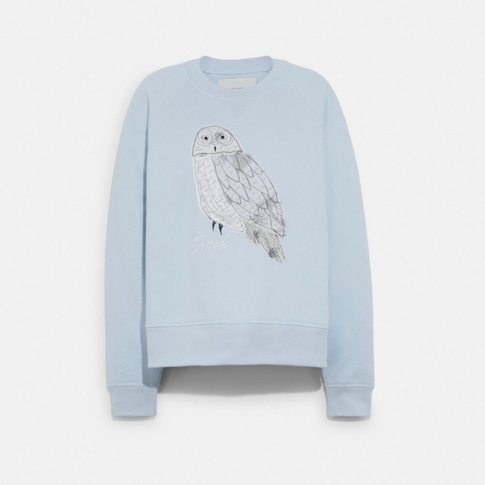 COACH® | Owl Sweatshirt In Organic Cotton