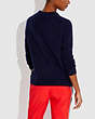 COACH®,HOLIDAY INTARSIA SWEATER IN RECYCLED WOOL AND CASHMERE,Wool/Cashmere,Navy,Scale View