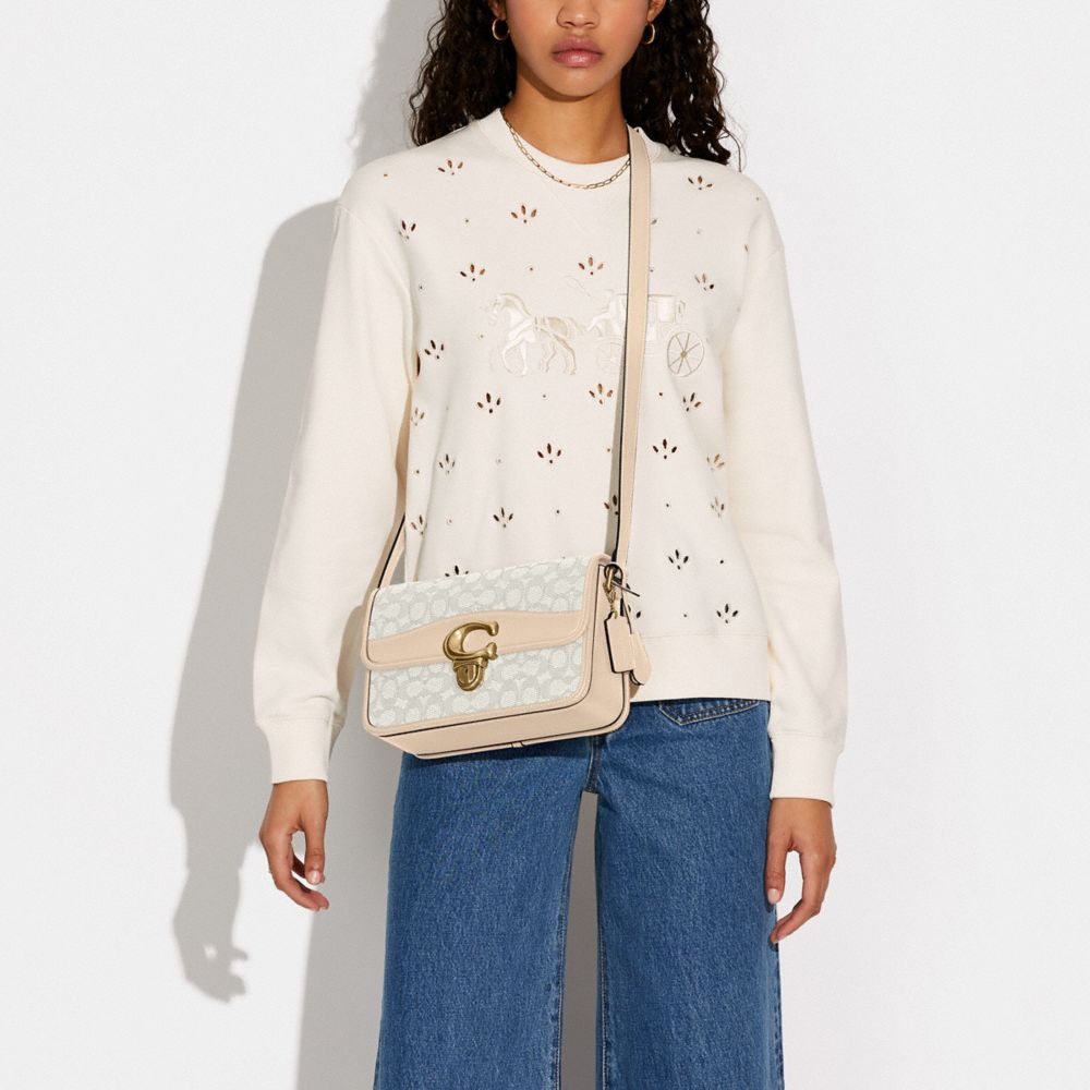 COACH®  Studio Shoulder Bag In Signature Canvas With Heart Print