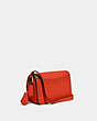 COACH®,STUDIO SHOULDER BAG 19,Smooth Leather,Mini,Brass/Red Orange,Angle View