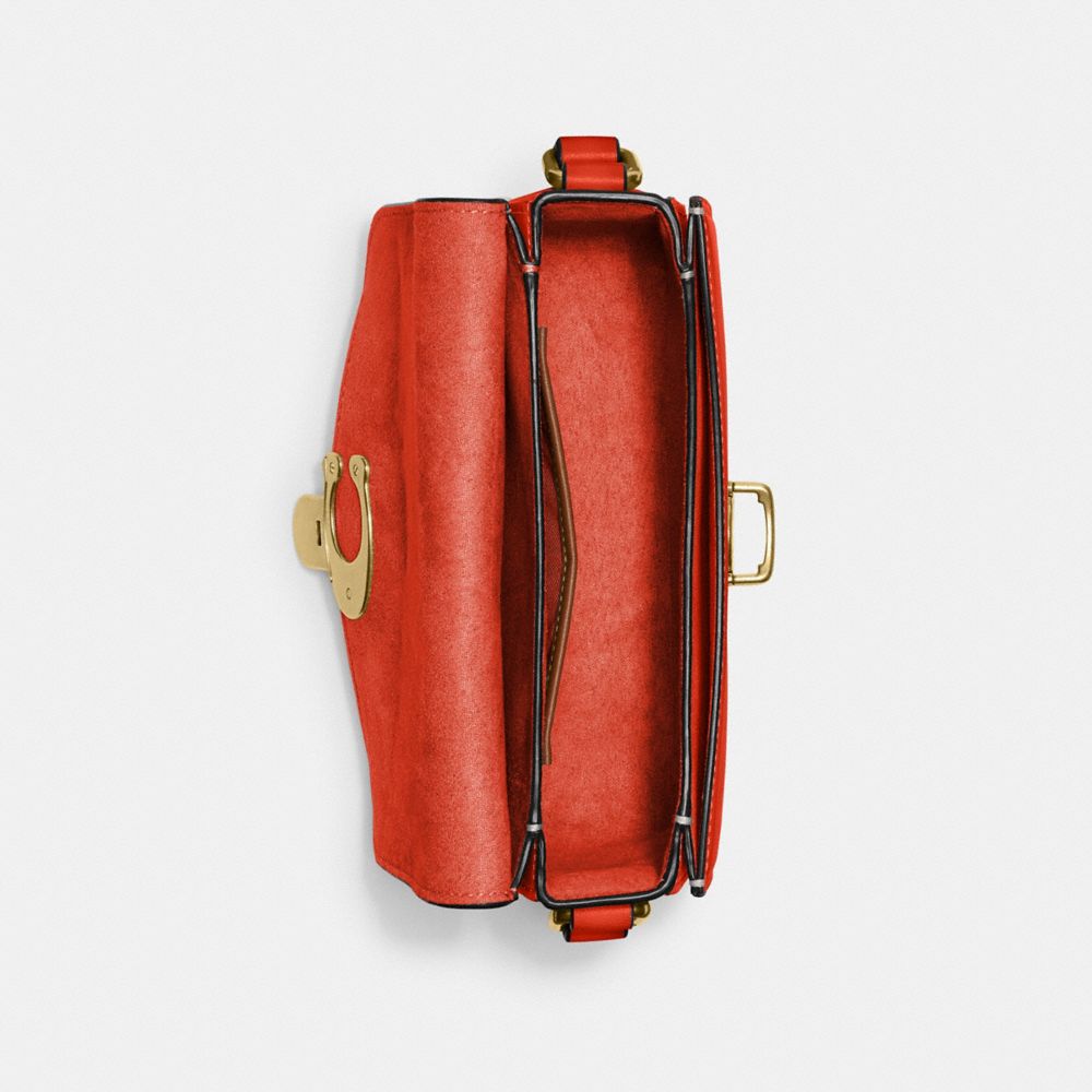 COACH®,PORTÉ-ÉPAULE STUDIO 19,Cuir lisse,Mini,B4/ROUGE ORANGE,Inside View,Top View