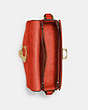 COACH®,STUDIO SHOULDER BAG 19,Smooth Leather,Mini,Brass/Red Orange,Inside View,Top View