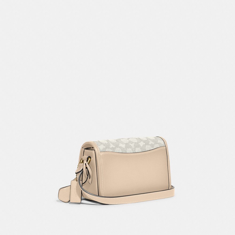 正規 【COACH】シグネチャーとサイドの白がかわいいミニバッグ バッグ