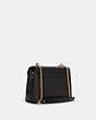 COACH®,TAMMIE SHOULDER BAG,Pebble Leather,Medium,Gold/Black,Angle View