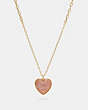 COACH®,SIGNATURE HEART NECKLACE,Metal,Gold,Front View