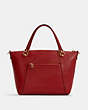 COACH®,KACEY SATCHEL IN COLORBLOCK WITH HEART CHARM,Gold/1941 Red Multi,Back View
