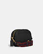 COACH®,CAMERA BAG,Pebbled Leather,Medium,Brass/Black,Angle View