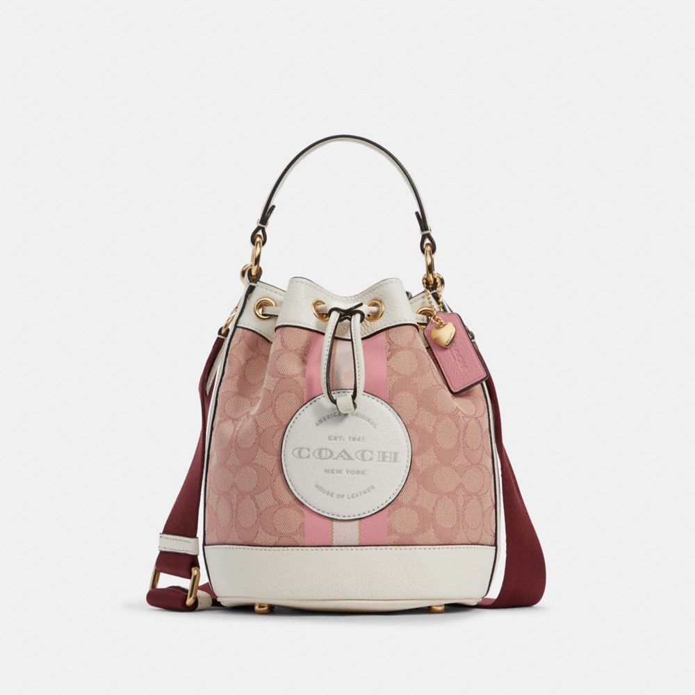 COACH® | Dempsey Bucket Bag 19 In Signature Jacquard With Coach