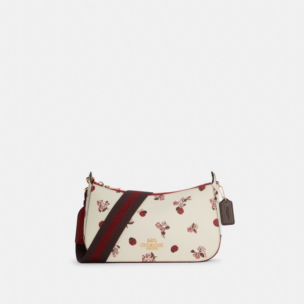 Coach Jes Baguette With Ladybug Floral Print