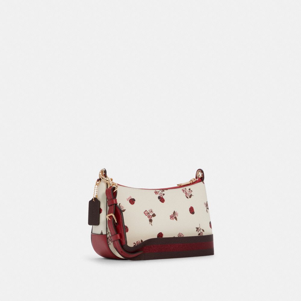 Coach Jes Baguette With Ladybug Floral Print