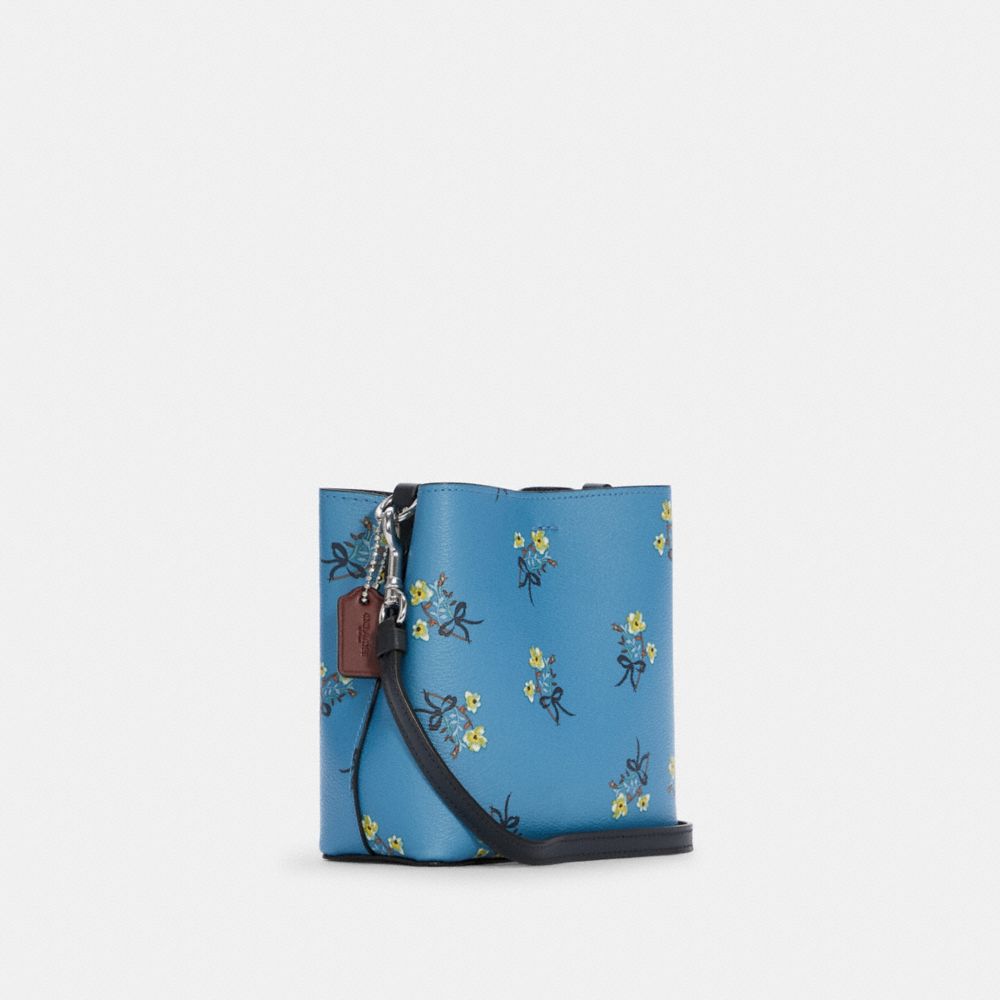 Mini Town Bucket Bag With Floral Bow Print