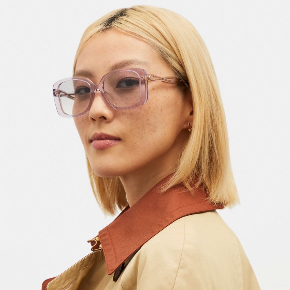 Butterfly Rectangle Embedded Signature Sunglasses