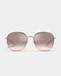COACH®,METAL ROUND SUNGLASSES,Silver Pink Grad/ Rose Gold,Inside View,Top View