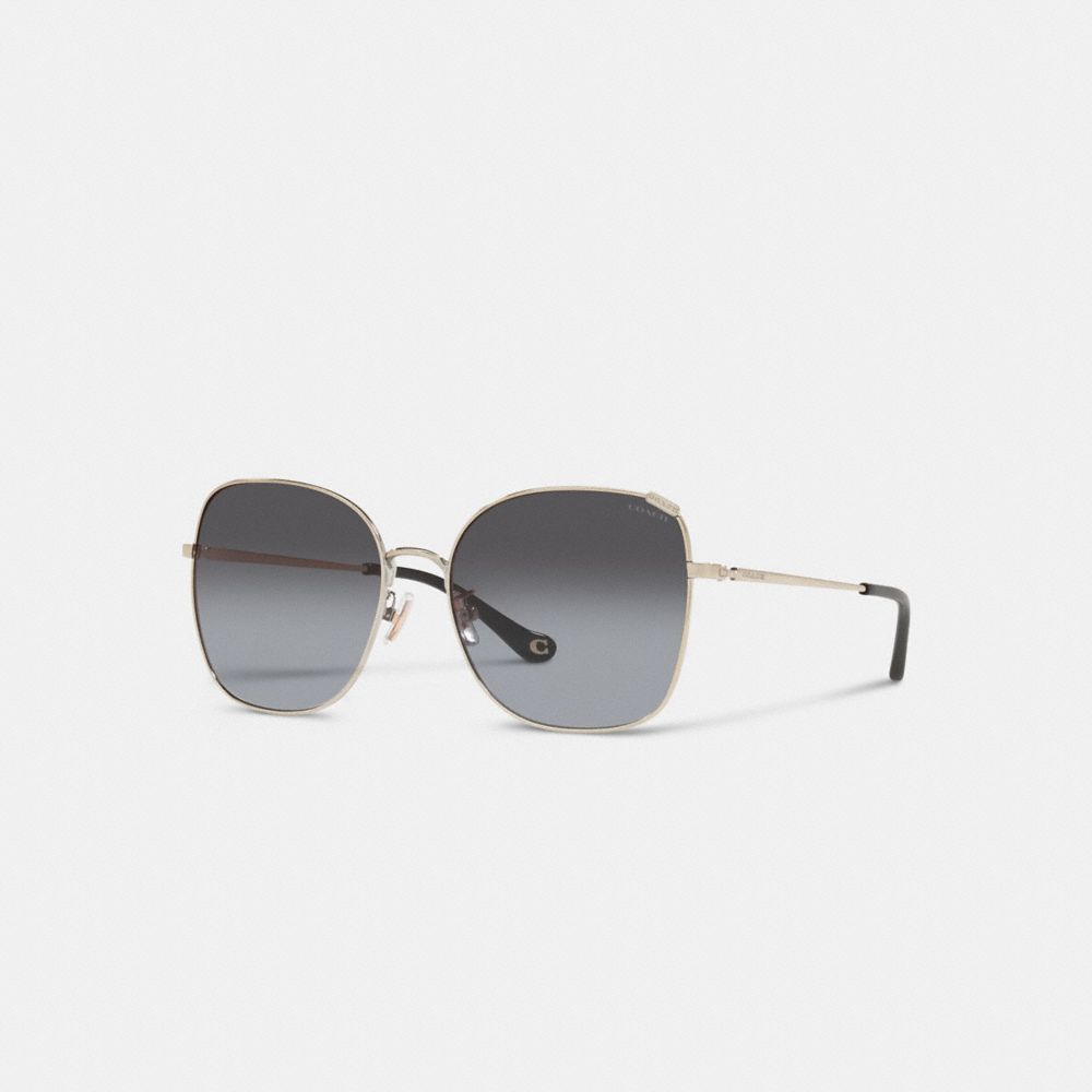 COACH®,Metal Square Sunglasses,,Front View