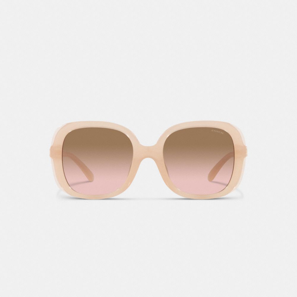 COACH®,Wildflower Square Sunglasses,Square,Integrated Nose Pads,Casual,Multi Color,Inside View,Top View