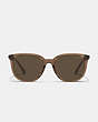 COACH®,SIGNATURE ROUND SUNGLASSES,Transparent Brown,Inside View,Top View