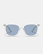 COACH®,SIGNATURE ROUND SUNGLASSES,Clear/ Blue,Inside View,Top View
