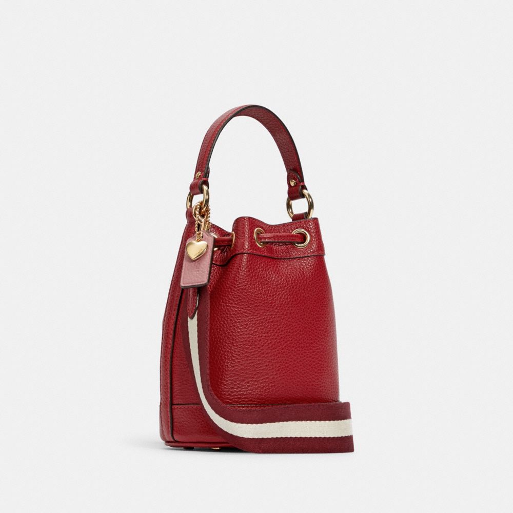 COACH Red Leather Bucket Bag