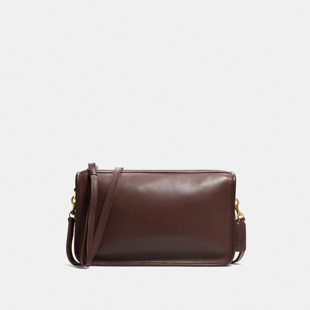 COACH®,VINTAGE BASIC BAG,Smooth Leather,Brass/Mahogany,Front View