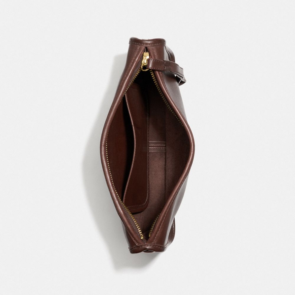 COACH®,VINTAGE BASIC BAG,Smooth Leather,Brass/Mahogany,Inside View,Top View