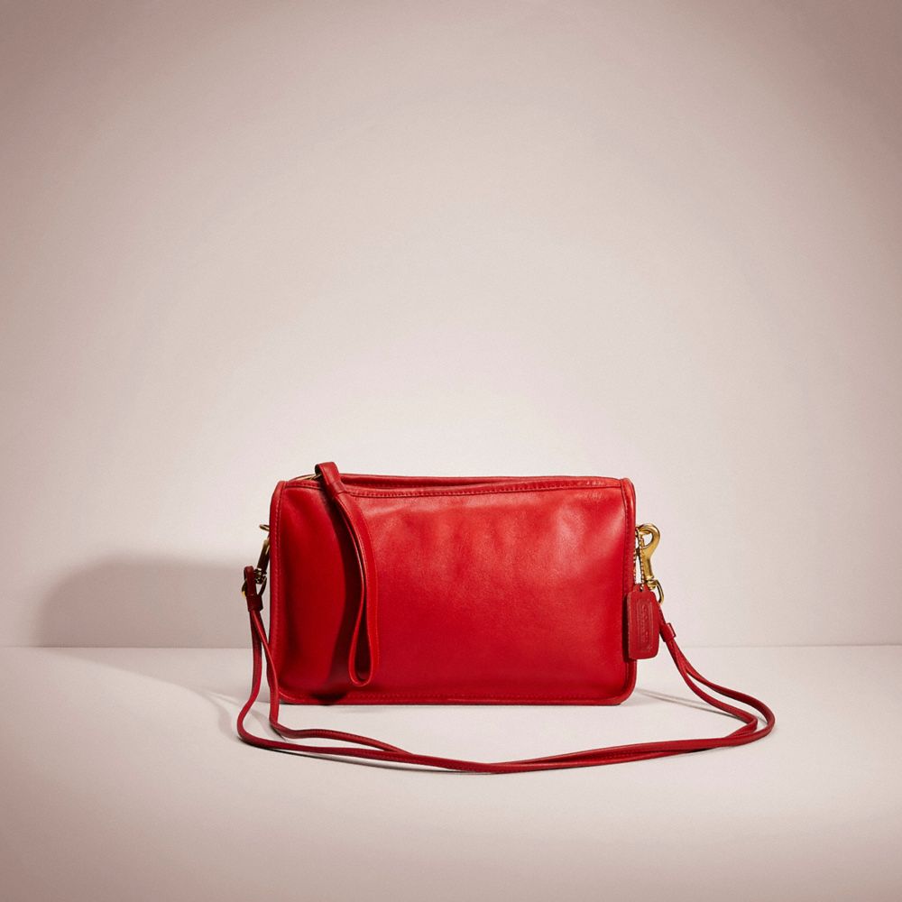 Coach red discount leather crossbody bag