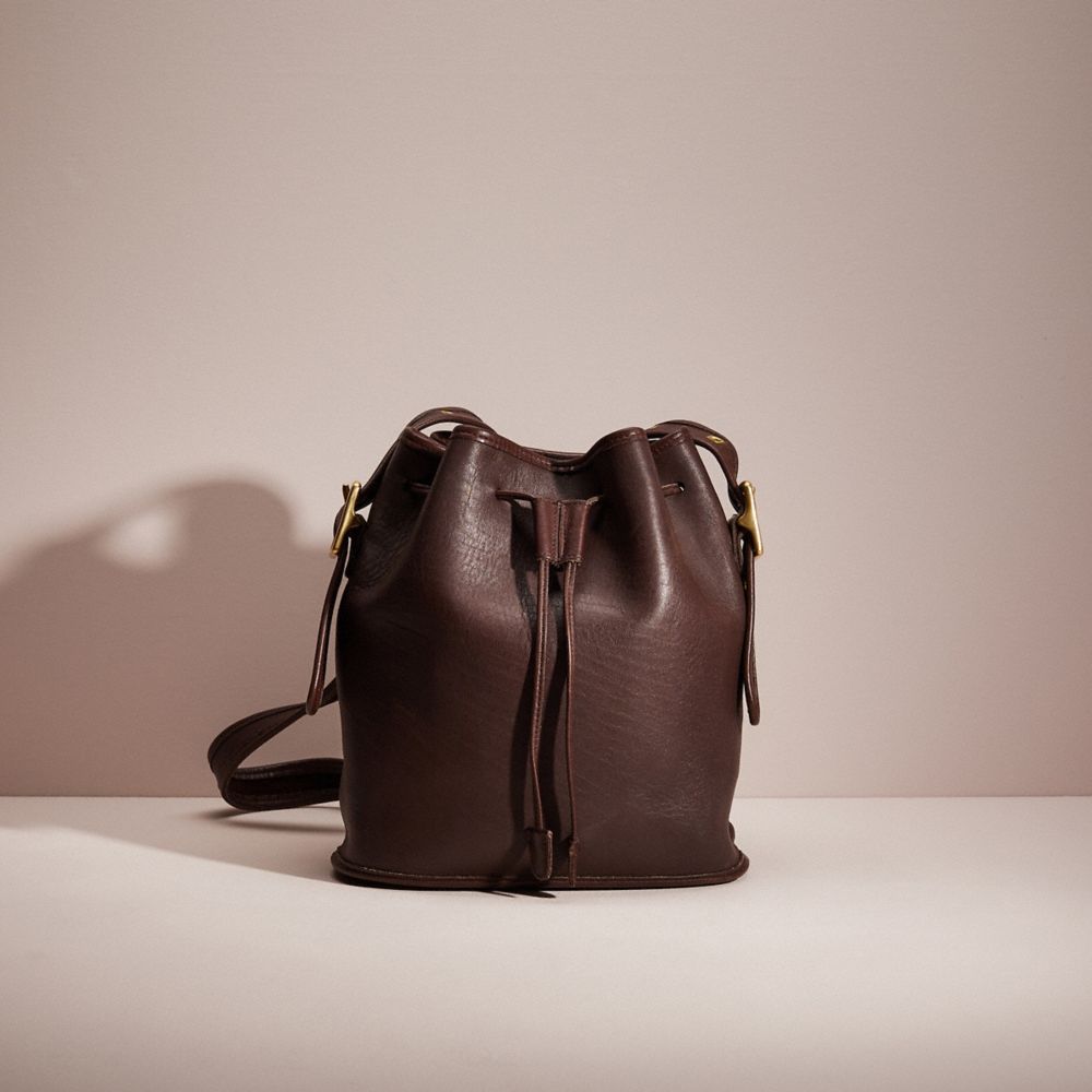 COACH®,VINTAGE LULAS LEGACY BAG,Glovetanned Leather,Brass/Brown,Front View