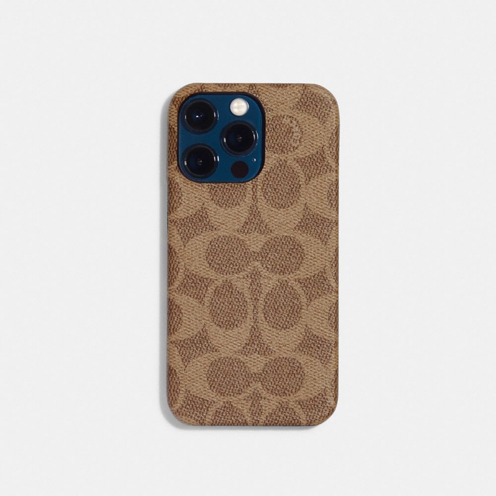 COACH® | Iphone 13 Pro Case In Signature Canvas