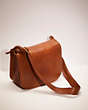 COACH®,VINTAGE CLASSIC POUCH,Smooth Leather,Medium,Brass/Tan,Front View